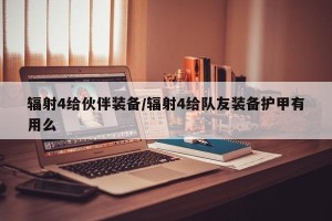 辐射4给伙伴装备/辐射4给队友装备护甲有用么